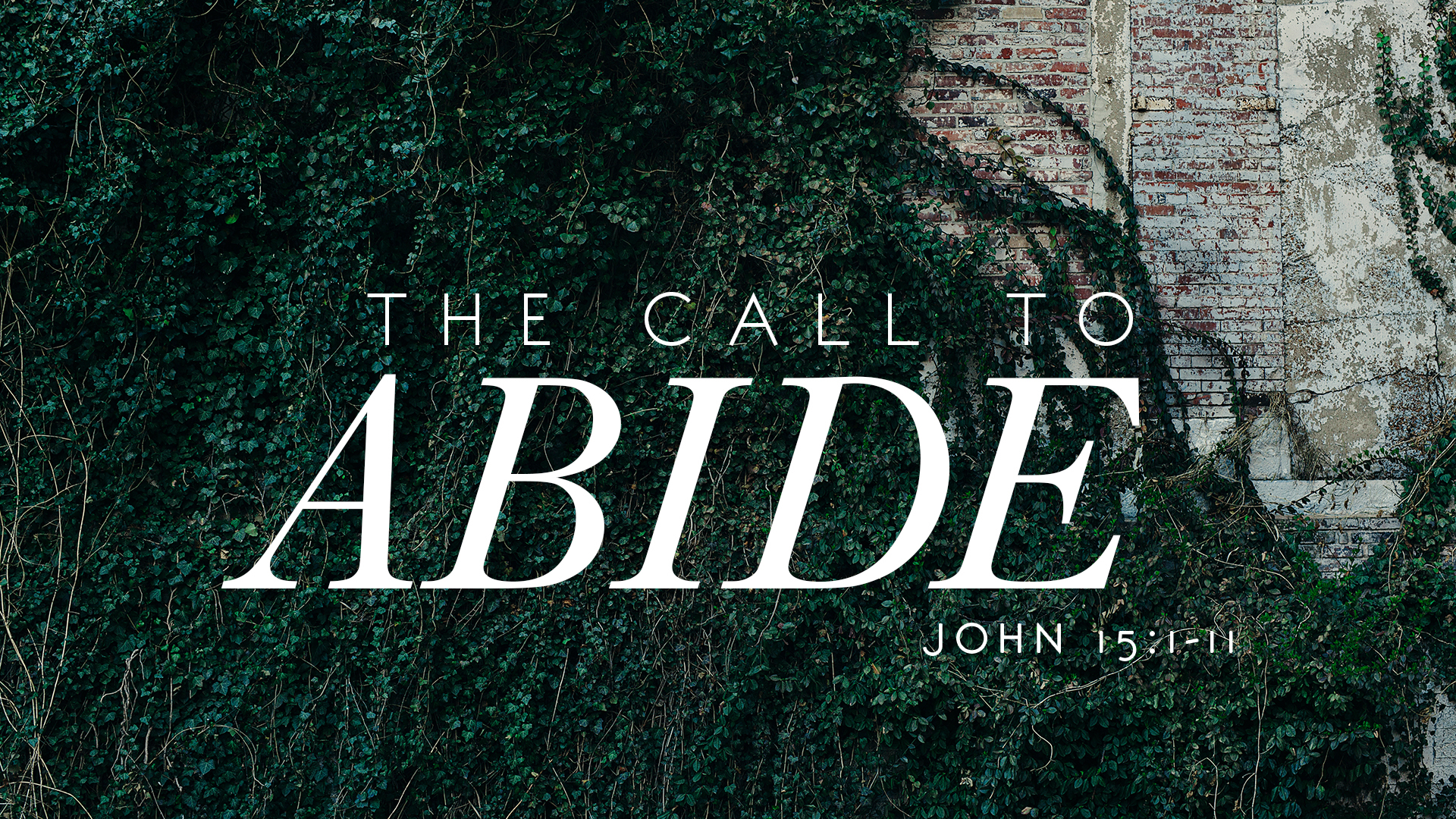 The Call to Abide